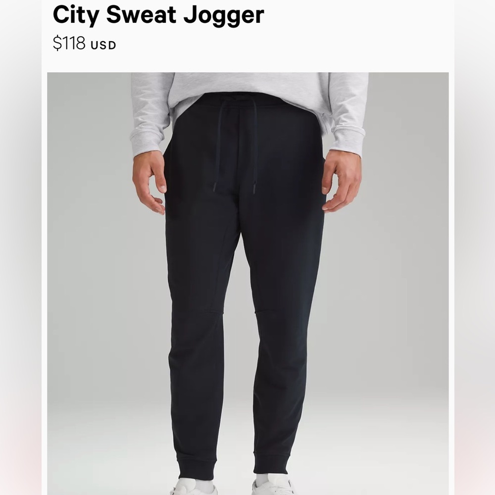 BNWT Lululemon City Sweat Pants sz S